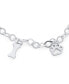 ფოტო #2 პროდუქტის Layering Best Friend Animal Pet Lover Dog Puppy Link Multi Charm Dangling Heart Bone Paw Print Bracelet For Women For Sterling Silver 7 Inch