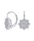 ფოტო #1 პროდუქტის Holiday Party Flower Christmas Winter AAA Cubic Zirconia Encrusted CZ Snowflake Drop Lever back Earrings For Women Teen .925 Sterling Silver