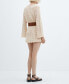 Фото #3 товара Women's Flared-Sleeve Crochet Dress