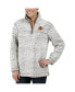Women's Gray Chicago Blackhawks Sherpa Quarter-Zip Pullover Jacket