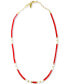 ფოტო #1 პროდუქტის Gold-Tone Red Stone & Moonstone Statement Necklace, 16" + 2" extender