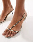 Фото #4 товара Truffle Collection kitten heel sandals in snake