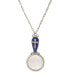 ფოტო #1 პროდუქტის Symbols of Faith Enamel Cross Magnifying Glass Necklace