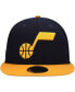 Men's Navy, Gold Utah Jazz Midnight 59Fifty Fitted Hat