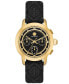 Women's Chronograph The Tory Black Leather Strap Watch 37mm