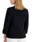 ფოტო #2 პროდუქტის Petite 3/4-Sleeve One-Button Blazer