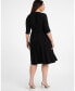 ფოტო #3 პროდუქტის Plus Size Essential Wrap Dress with 3/4 Sleeves