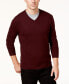 Фото #1 товара Men's Solid V-Neck Cotton Sweater, Created for Macy's