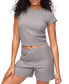 ფოტო #1 პროდუქტის Women's Lilliana T-Shirt & Short Set