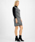 ფოტო #3 პროდუქტის Petite Mock Neck Long-Sleeve Sweater Dress