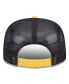 Men's Black/Gold Los Angeles Lakers Throwback Team Arch Golfer Snapback Hat