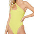 L*Space 293426 Ridin' High Ribbed Phoebe Classic One-Piece Apple Green Size 8