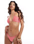 South Beach glitter upside down triangle bikini top in watermelon