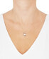 ფოტო #2 პროდუქტის Birthstone Gemstone & Diamond Accent Heart 18" Pendant Necklace in 14k Gold-Plated Sterling Silver