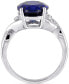 Lab-Grown Sapphire (7-1/2 ct. t.w.) & Diamond Accent Statement Ring in Sterling Silver