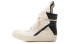 RICK OWENS/RO 高帮 时尚板鞋 男款 米白黑 / RICK OWENSRO RU02A5894LPO-1191