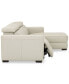 Nevio 3-pc Leather Sectional Sofa with Chaise, 1 Power Recliner and Articulating Headrests, Created for Macy's