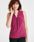 ფოტო #1 პროდუქტის Women's Knot-Neck Pull-On Sleeveless Top