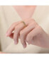 ფოტო #2 პროდუქტის Sterling Silver 14K Gold Plated Chain Band Ring