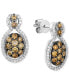 Chocolatier® Diamond Cluster Drop Earrings (1 ct. t.w.) in 14k White Gold