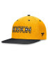 Men's Gold, Black Boston Bruins Authentic Pro Snapback Hat