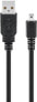 Фото #2 товара Wentronic USB 2.0 Hi-Speed Cable - Black - 1.8 m - 1.8 m - USB A - Mini-USB B - USB 2.0 - 480 Mbit/s - Black