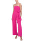 Фото #3 товара Women's Strapless Belted Jumpsuit