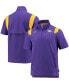 Фото #1 товара Men's Purple LSU Tigers 2021 Coaches Short Sleeve Quarter-Zip Jacket