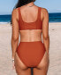 Фото #2 товара Women's Roaming River Scoop Neck Smocked One Piece Swimsuit