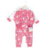 Фото #2 товара Hudson Baby Plush Jumpsuits Infant Girl 9-12 Months Red White Llama Polka Dot