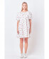 Women's Floral Cotton Embroidered Dress