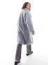 ONLY longline teddy coat in pale blue