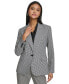 ფოტო #1 პროდუქტის Women's Checkered Single-Button Blazer