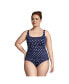 ფოტო #3 პროდუქტის Plus Size Long Square Neck Underwire Tankini Swimsuit Top