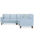 Фото #4 товара Ashlinn 94" 3-Pc. Pastel Leather Sectional, Created for Macy's