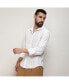 Men's Ivory White Foil-Creased Shirt