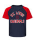 ფოტო #3 პროდუქტის Toddler Boys and Girls Navy, Heather Gray St. Louis Cardinals Two-Piece Groundout Baller Raglan T-shirt and Shorts Set