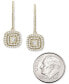 Diamond Halo Drop Earrings (1/2 ct. t.w.) in Sterling Silver, 14k Rose Gold Sterling Silver & 14k Gold Sterling Silver.