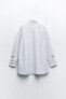 Фото #9 товара Рубашка oversize из поплина с прорезным карманом ZARA
