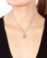 ფოტო #2 პროდუქტის EFFY® Diamond Scalloped Edge Cluster 18" Pendant Necklace (1-1/5 ct. t.w.) in 14k White Gold