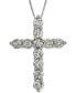 ფოტო #1 პროდუქტის Diamond Cross 18" Pendant Necklace (2 ct. t.w.) in 14k White Gold
