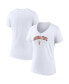ფოტო #2 პროდუქტის Women's White Arizona State Sun Devils Evergreen Campus V-Neck T-shirt