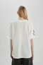 Kadın T-shirt Beyaz C3793ax/wt32