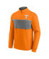 ფოტო #3 პროდუქტის Men's Tennessee Orange, Heathered Gray Tennessee Volunteers Primary Logo Quarter-Zip Jacket