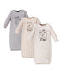 ფოტო #1 პროდუქტის Baby Girl Cotton Gowns, 3-Pack