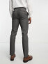 Фото #2 товара New Look slim suit trousers in navy texture - suit 17