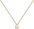 Gold-plated necklace with padlock Love LPS10ASD04