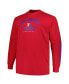 Men's Royal, Red Philadelphia 76ers Big and Tall Short Sleeve and Long Sleeve T-shirt Set Красно-синий, 2XT - фото #3