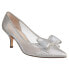 Фото #4 товара Nina Bianca Glitter Pointed Toe Evening Pumps Womens Silver Dress Casual BIANCA-