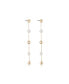 Alternating Freshwater Pearl and 18K Gold Plated Bead Drop Earrings